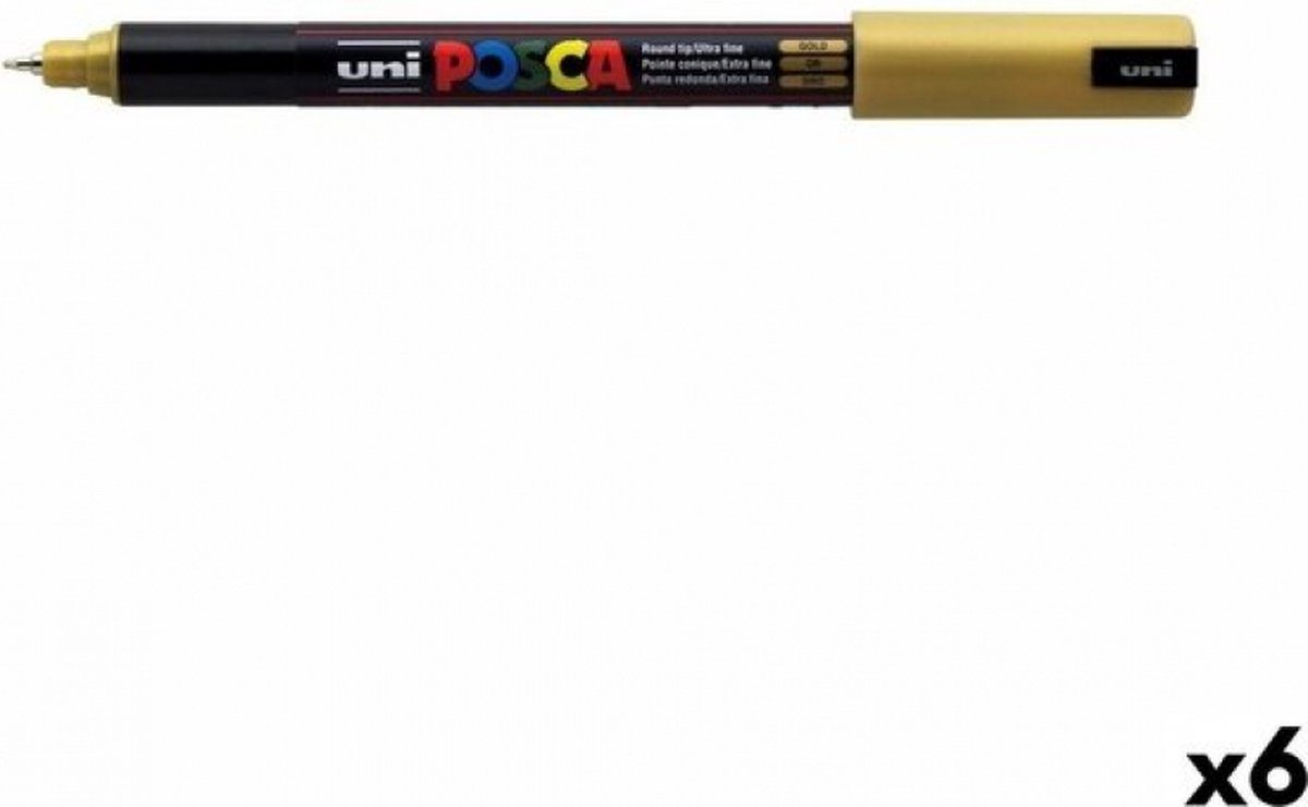 Posca - Verfstift PC1MR EF goud | 6 stuks